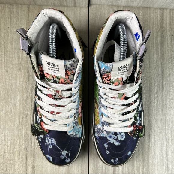 RARE SAMPLE Vans SK8 Hi Reissue Cap Floral High-Top Sneakers Women's Size 7 - Picture 6 of 10